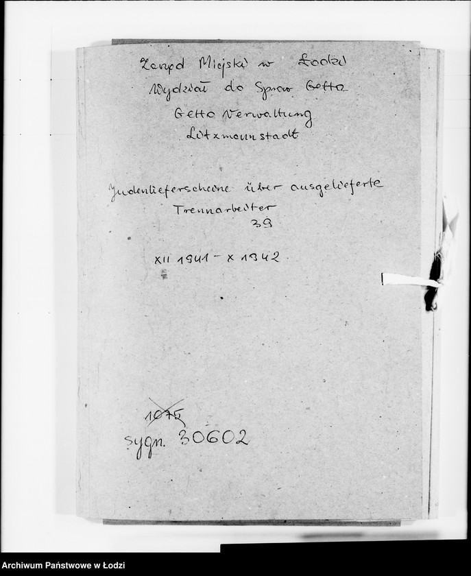 Obraz 4 z jednostki "Judenlieferscheine über ausgelieferte Trennarbeiten"