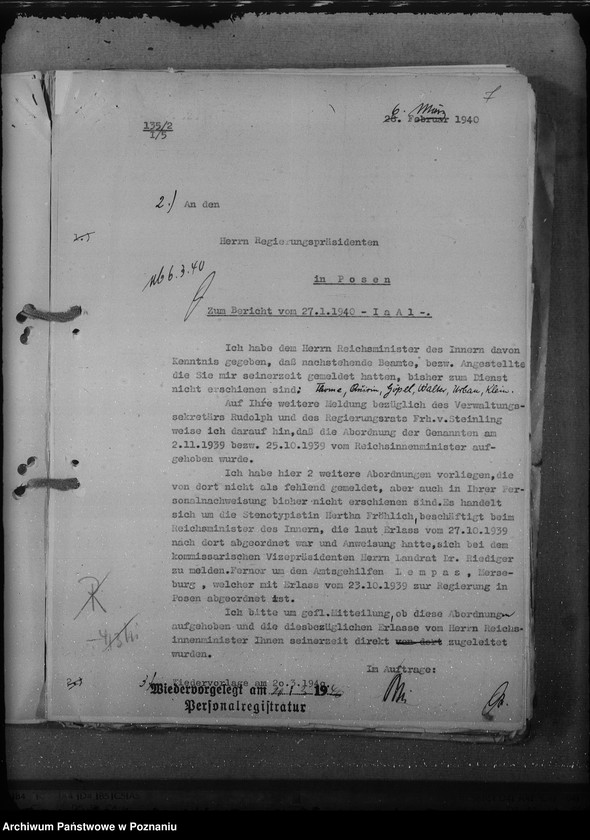 Obraz 11 z jednostki "Besoldung - und Beförderungssachen der Beamten und Angestellten"