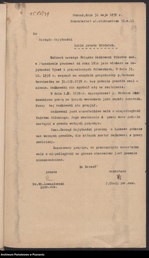 Obraz 18 z jednostki "Korespondencja z kołami."