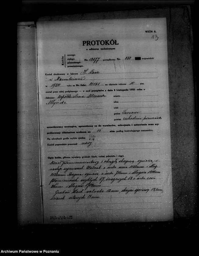 Obraz 18 z jednostki "Spółdzielnia mleczarsko-młyńska w Tarnowie powiat poznański  nr woj. 350"