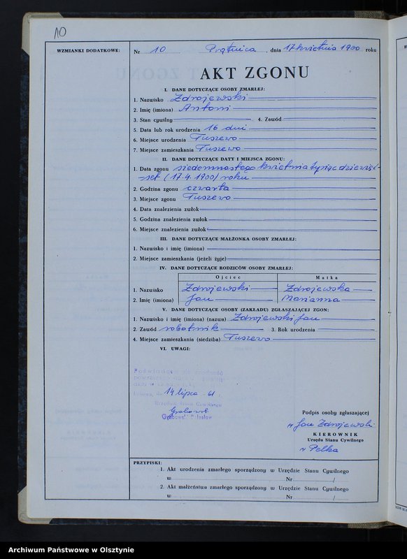 image.from.unit.number "Księga akt zgonu Nr 1 - 19, 1 - 25, 1-31, 1-35, 1-13, 1-22, 1-33; /przepisana w języku polskim z oryginału niemieckiego w dniach 14.07.1961 - 18.07.1961/"