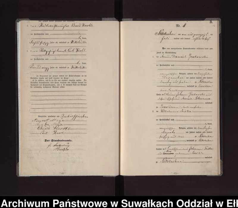 image.from.unit.number "Heiraths-Haupt-Register des Königlichen Preussischen Standes-Amtes Stadt Nikolaiken Kreis Sensburg"