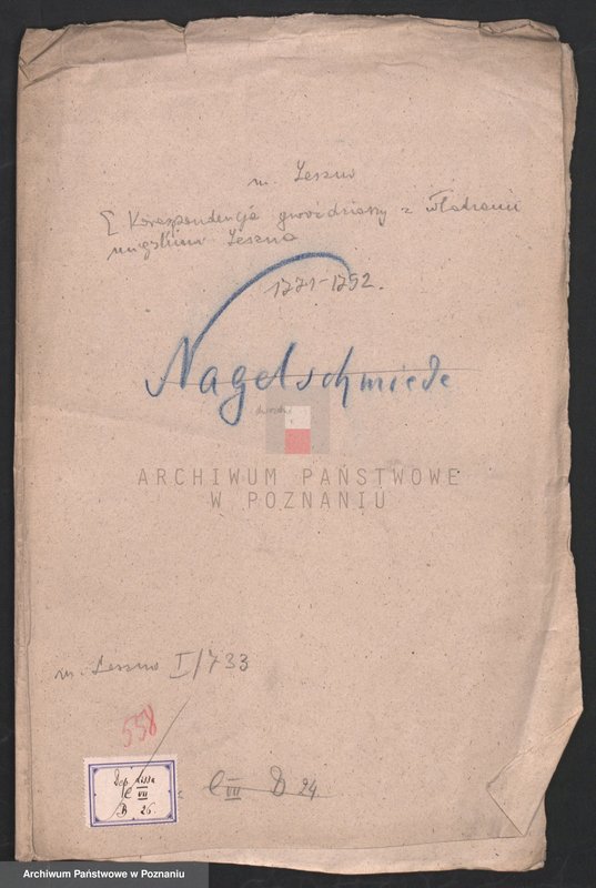 image.from.unit.number "Spec. Korespondencja gwoździarzy z władzami miejskimi Leszna; język niemiecki"