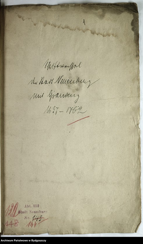 image.from.unit.number "Schriftwechsel der Stadt Neuenburg mit Graudenz"