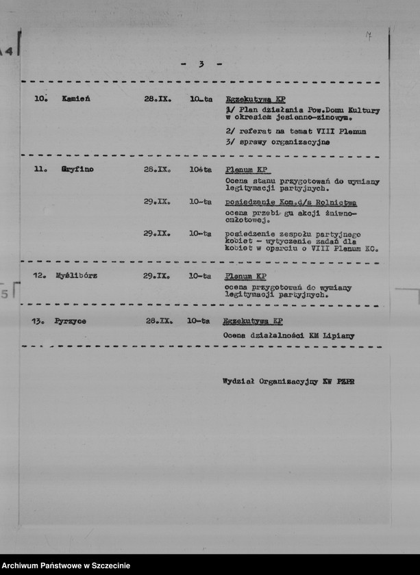 image.from.unit.number "Zestawienie posiedzeń egzekutyw Komitetów Powiatowych i Komitetów Miejskich Polskiej Zjednoczonej Partii Robotniczej"