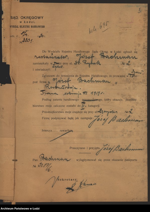 Obraz 5 z jednostki "Józef Bachman – restauracja – Zgierz"