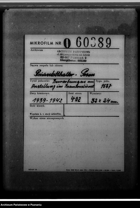 Obraz 2 z jednostki "Bewerbungen um Anstellung im Beamtendienst"