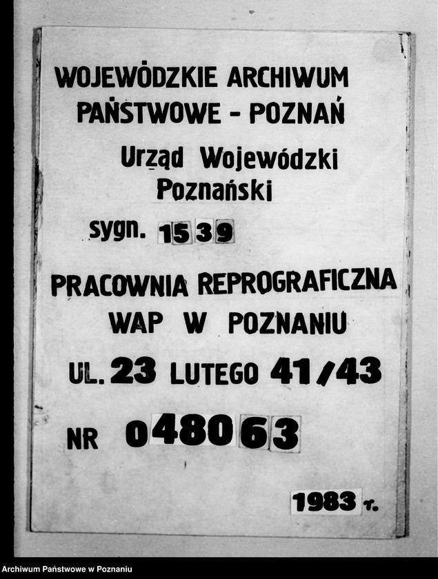 Obraz 1 z jednostki "/Sprawozdanie z lustracji zakładów opiekuńczych/"