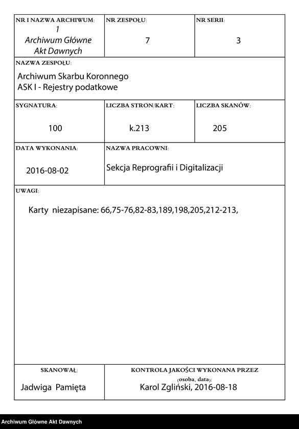 image.from.unit.number "Sumariusz pieniędzy i rejestr retenty piątej części z dochodów dóbr stołowych z terenów całej Rzeczpospolitej."