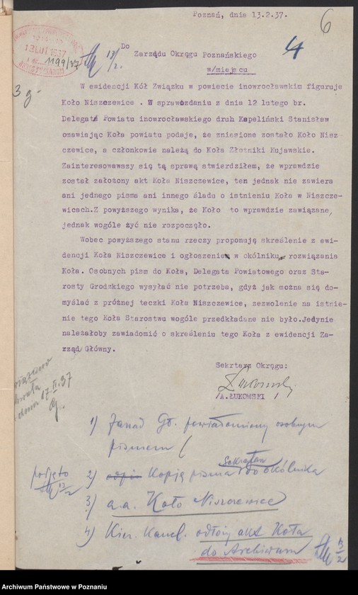 Obraz 9 z jednostki "Niszczewice, powiat Inowrocław - akta koła."