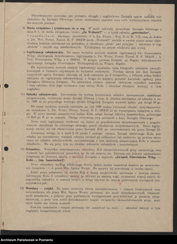 image.from.unit.number "Okólniki Okręgu Poznańskiego Związku Powstańców Wielkopolskich."