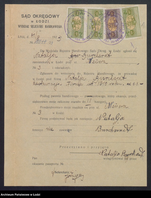 Obraz 3 z jednostki "Natalja Burchardt – restauracja"