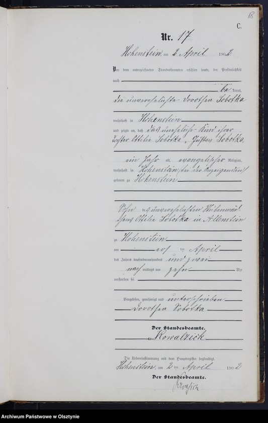 image.from.unit.number "Sterbe-Neben-Register Nr 1 - 65"