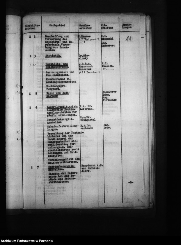 Obraz 15 z jednostki "Geschäftsverteilungsplan (urzędu namiestnika)"