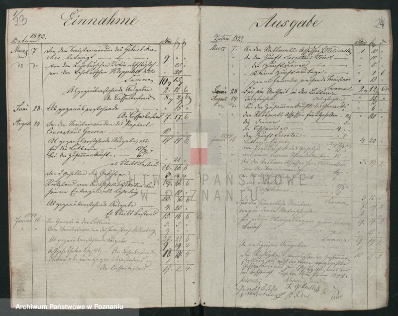 image.from.unit.number "[Protokolarz cechu krawców w Lesznie]. Wpisy uczniów, wyzwolin, rejestry dochodów i rozchodów"
