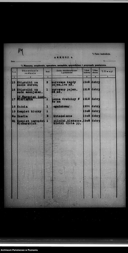 Obraz 18 z jednostki "Kwestionariusz Gazowni Miejskiej w Środzie"