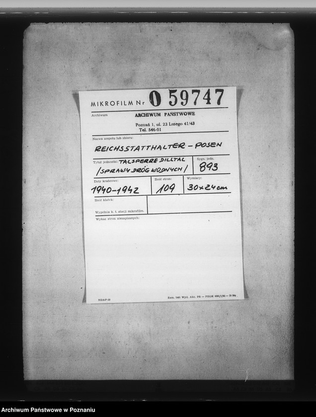 Obraz 2 z jednostki "Talsperre Dilltal (Sprawy dróg wodnych)"