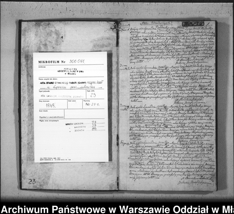 image.from.unit.number "Akta urodzeń, małżeństw i zgonów"