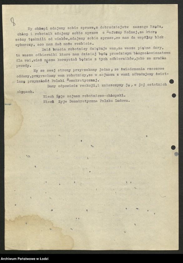 Obraz 9 z jednostki "Związek Samopomocy Chłopskiej - sprawozdania [wydziałów, instruktorów, referatów i Prezydium] Zarządu Wojewódzkiego"