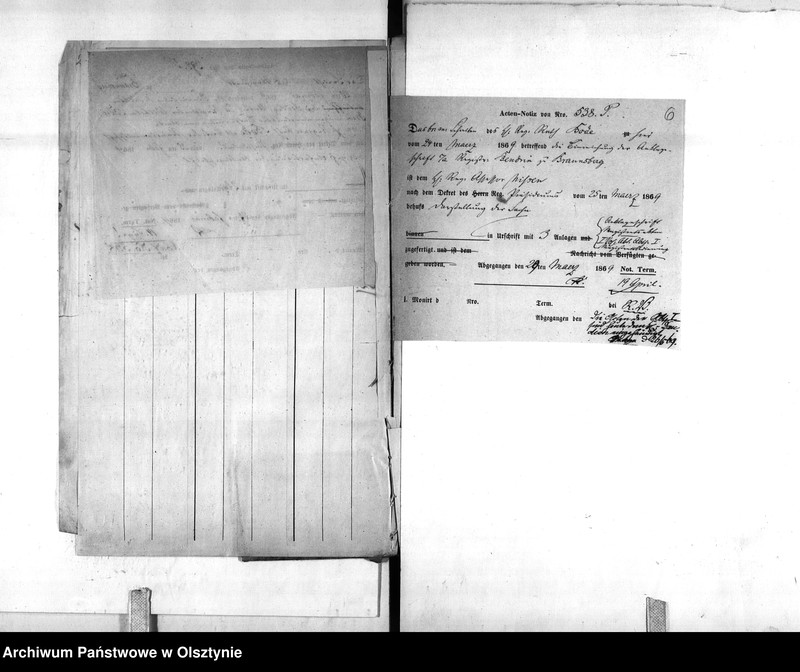 image.from.unit.number "Disziplinar-Untersuchung gegen den Registrator Bendrin [Wilhelm] zu Braunsberg"