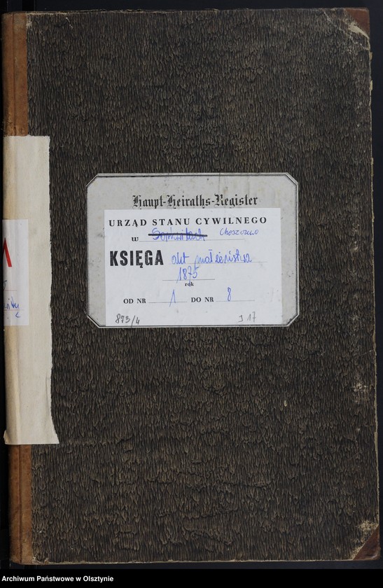 image.from.unit.number "Haupt-Heiraths-Register Nr 1 - 8"