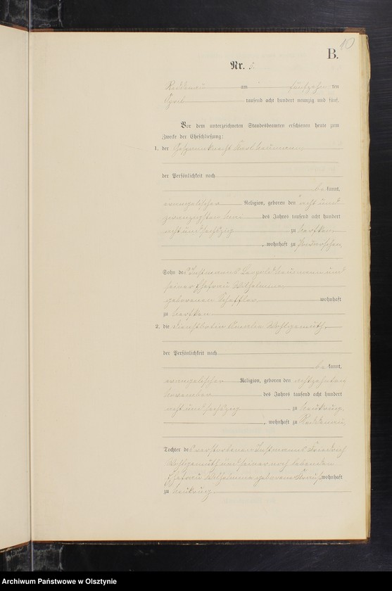 Obraz 12 z jednostki "Heiraths-Neben-Register Nr 1 - 17"