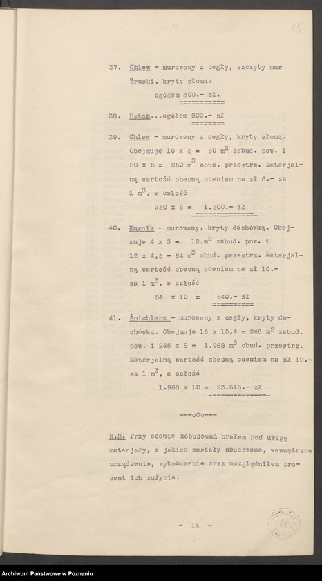 Obraz 19 z jednostki "Oszacowanie majątku Lechlin"