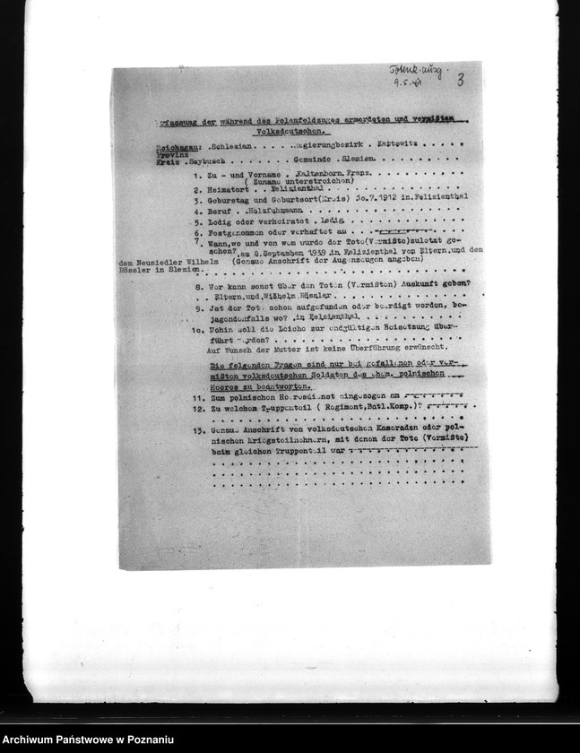 Obraz 7 z jednostki "Amtliche Meldung Kreis Saybusch O/ S (Żywiec)"