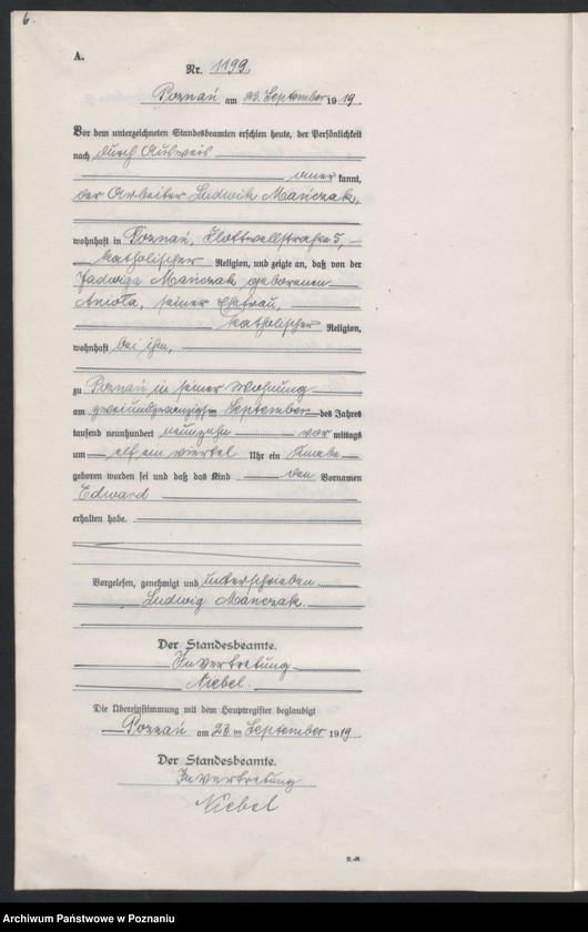 Obraz 8 z jednostki "Księga urodzeń odpis tom IV [Rejestr poboczny urodzeń]"