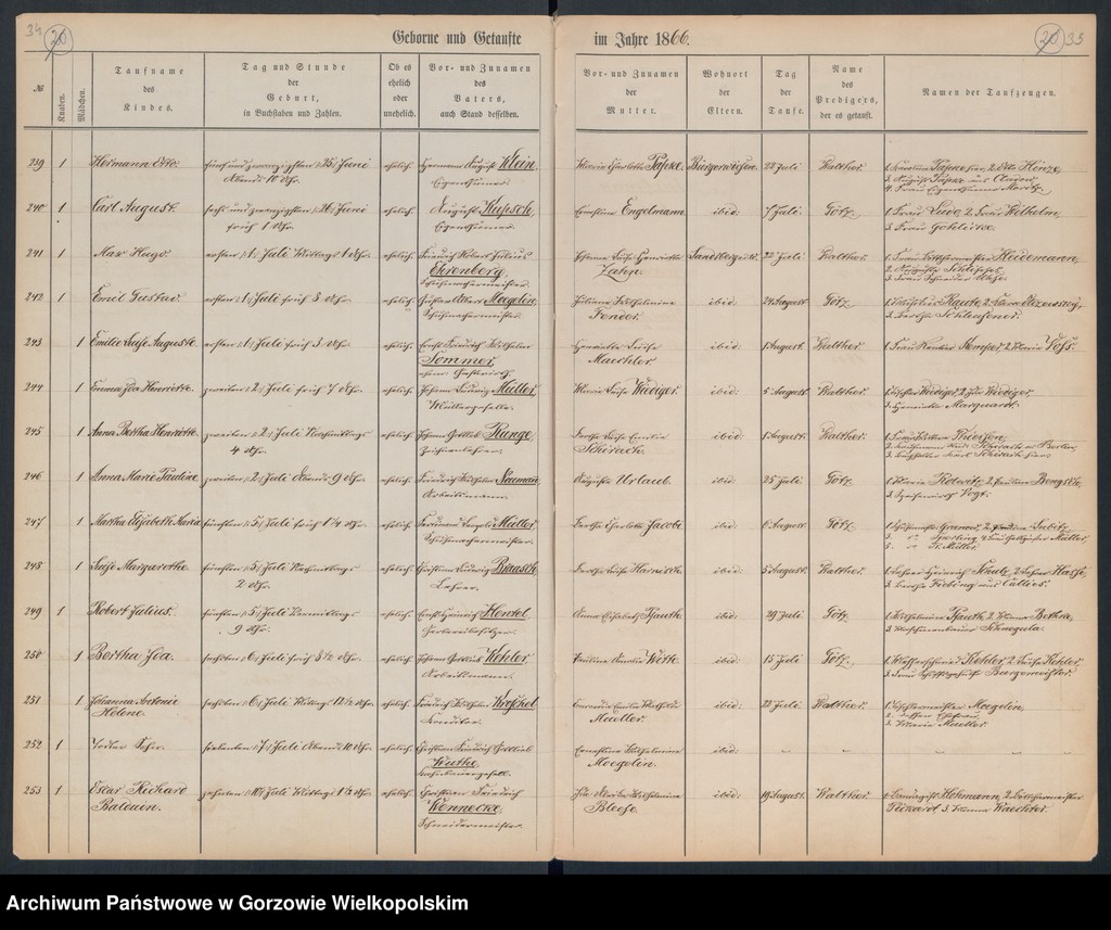 image.from.unit.number "Duplikate der Hauptkirche zu Landsberg an der Warthe (zawiera też księgę zgonów Konkordienkirche z 1866 r.)"