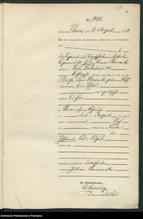 Obraz 20 z jednostki "Księga miejscowa urodzeń t. V"