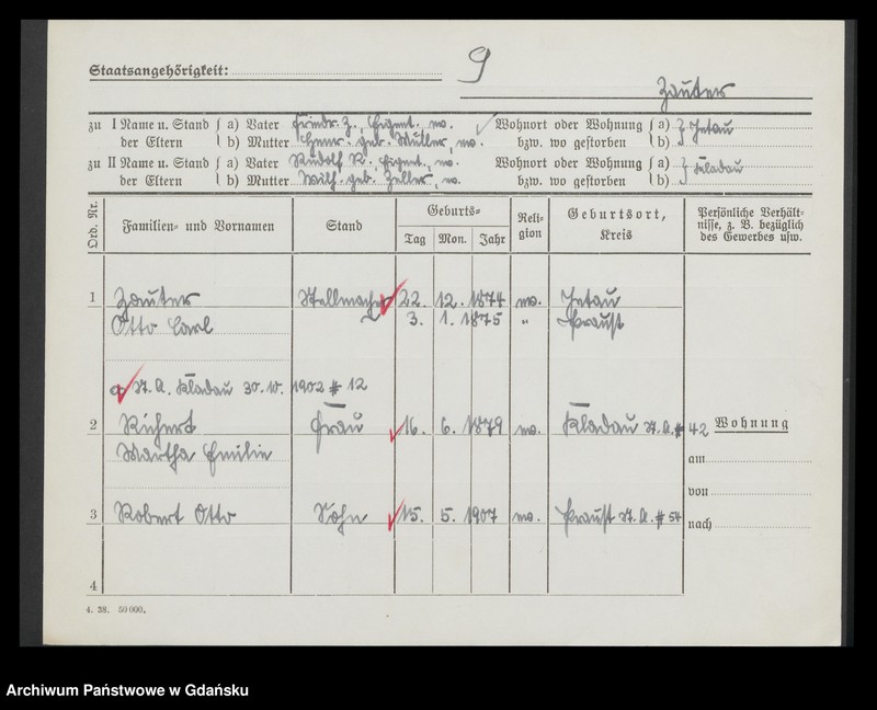 image.from.unit.number "Karty meldunkowe: Zapel - Zeitz"