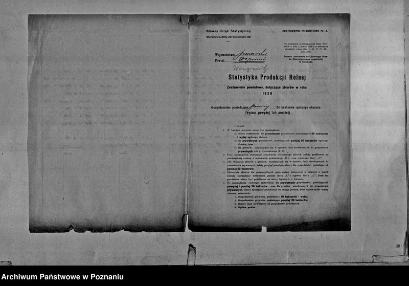 Obraz 3 z jednostki "/Statystyka produkcji rolnej - zestawienie powiatowe - Wągrowiec"