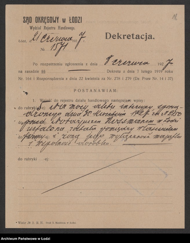 Obraz 20 z jednostki "Gustaw Kaffeman- sprzedaż detaliczna towarów manufakturowych"