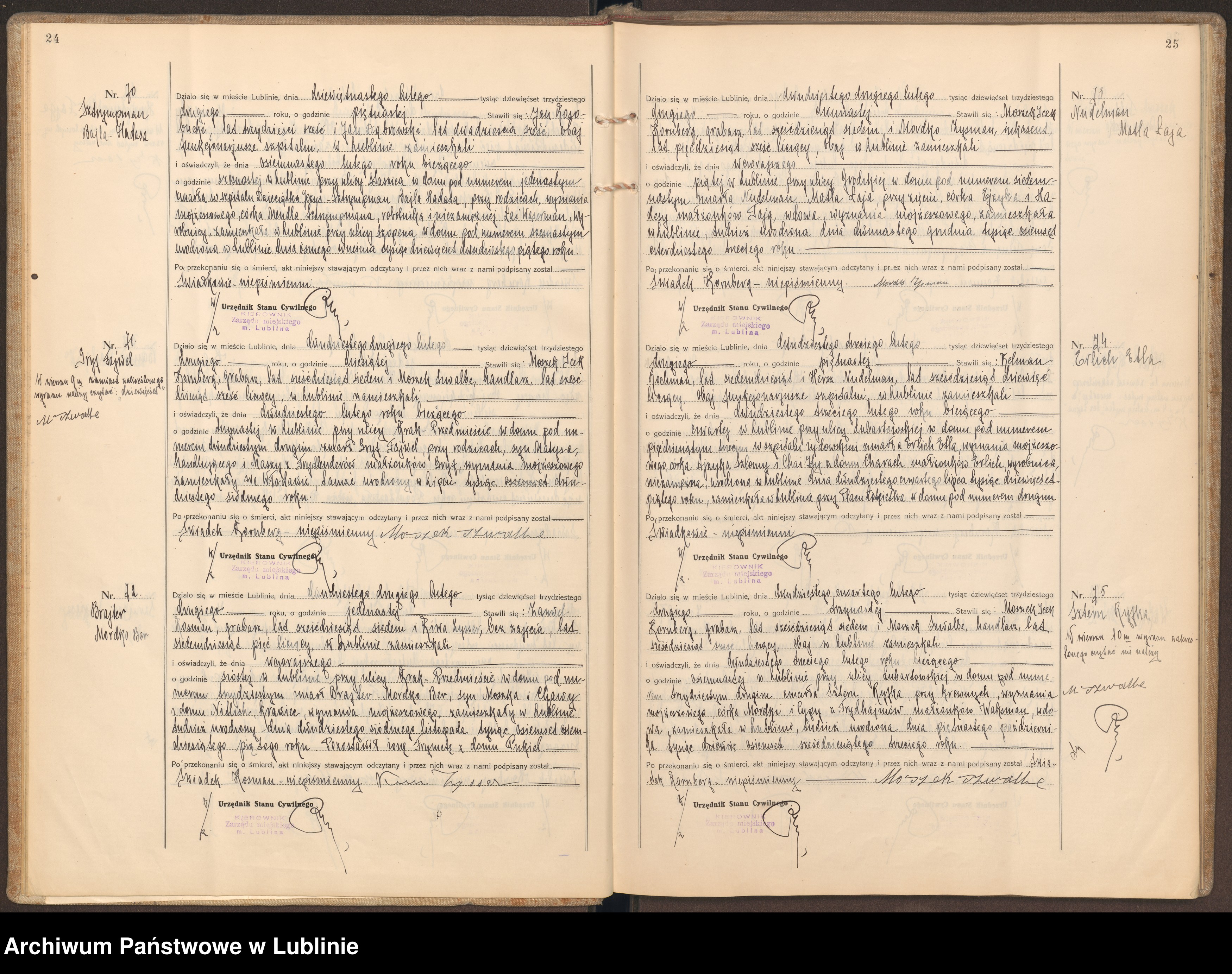 Skan z jednostki: Księga zgonów