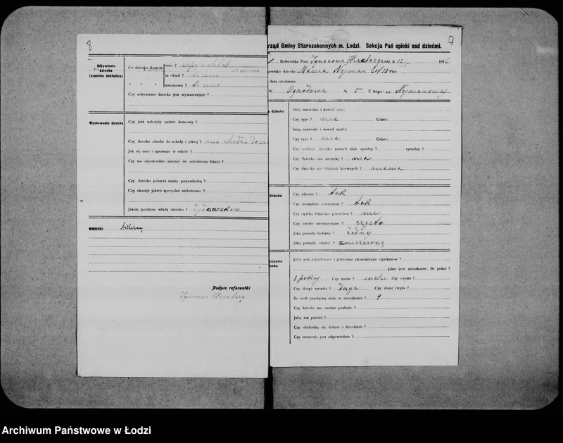 Obraz 9 z jednostki "Kwestionariusze sekcji pań"