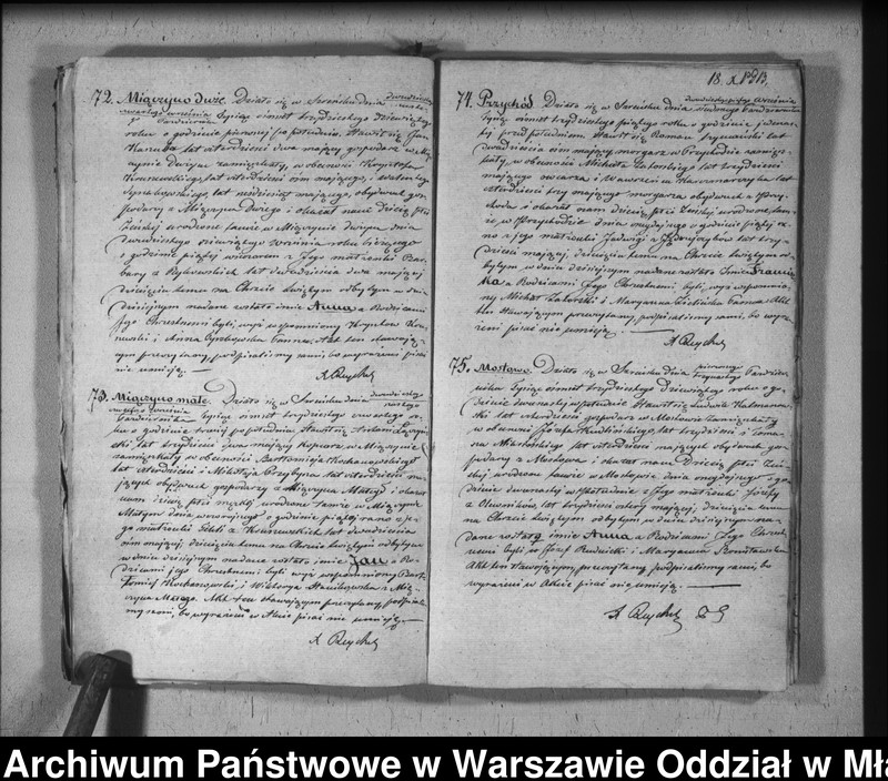 Obraz 20 z jednostki "Akta urodzeń, małżeństw i zgonów"