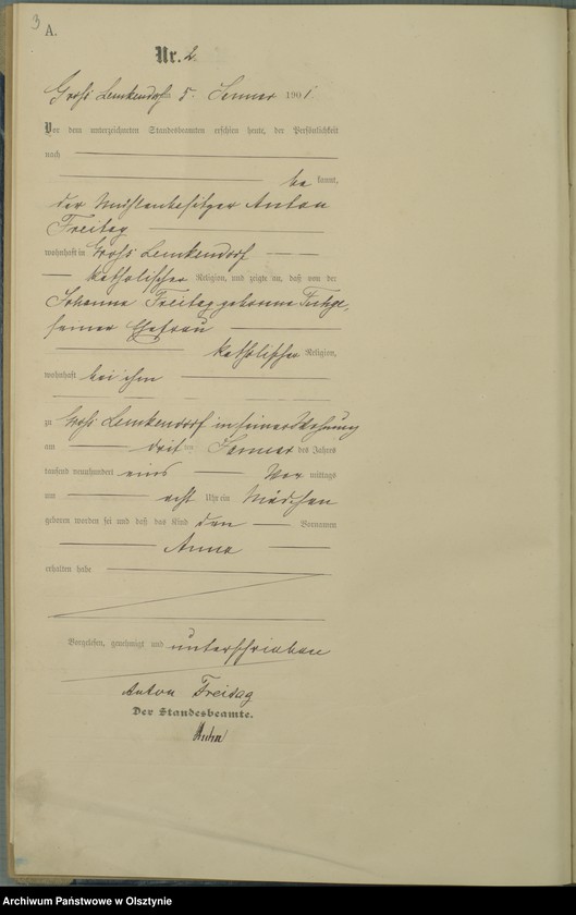 image.from.unit.number "Geburts-Haupt-Register Nr 1 - 106"