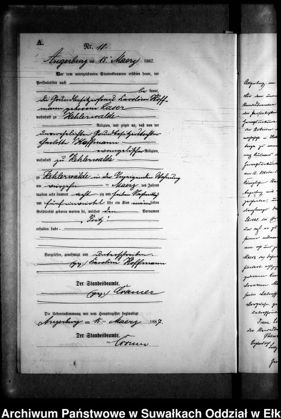 image.from.unit.number "Geburts-Neben-Register des Preussischen Standes-Amtes Kehlen Kreis Angerburg"