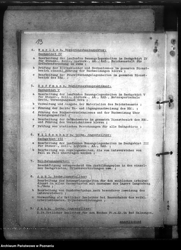 Obraz 17 z jednostki "Organisation der Reichsbauverwaltung. Geschäftsprüfung der Reichsbauämter"