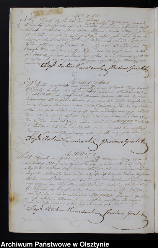 image.from.unit.number "Duplikat Aktów Urodzenia, Zaślubień, Zeyścia za Rok 1847 z Parafii Grzebskiey"