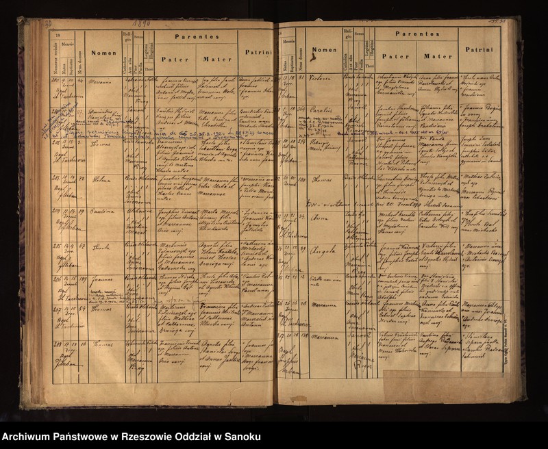 image.from.unit.number "Księga urodzeń z miejscowości Bykowce, Posada Olchowska, Posada Sanocka, Sanok"
