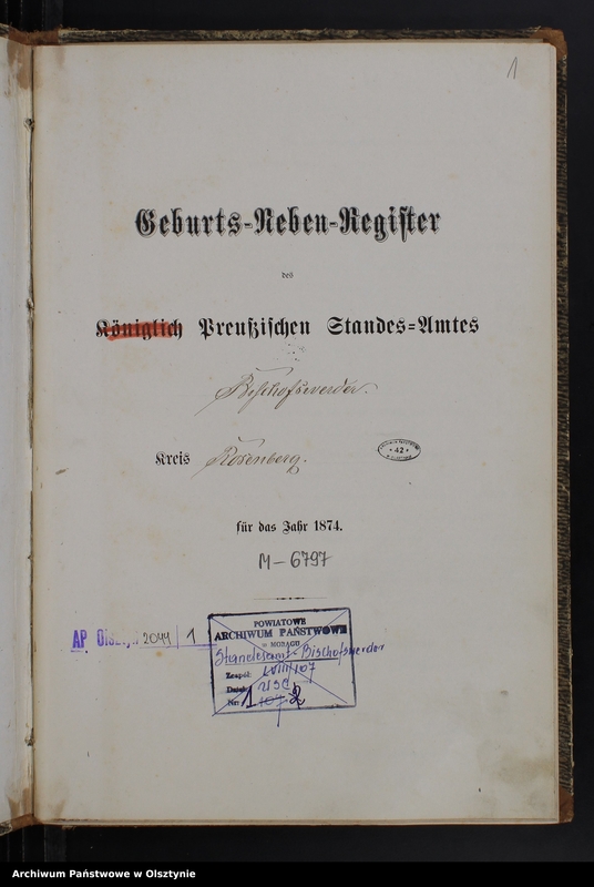 image.from.team "Urząd Stanu Cywilnego w Biskupcu Pomorskim pow. iławski (dawny pow. suski )"