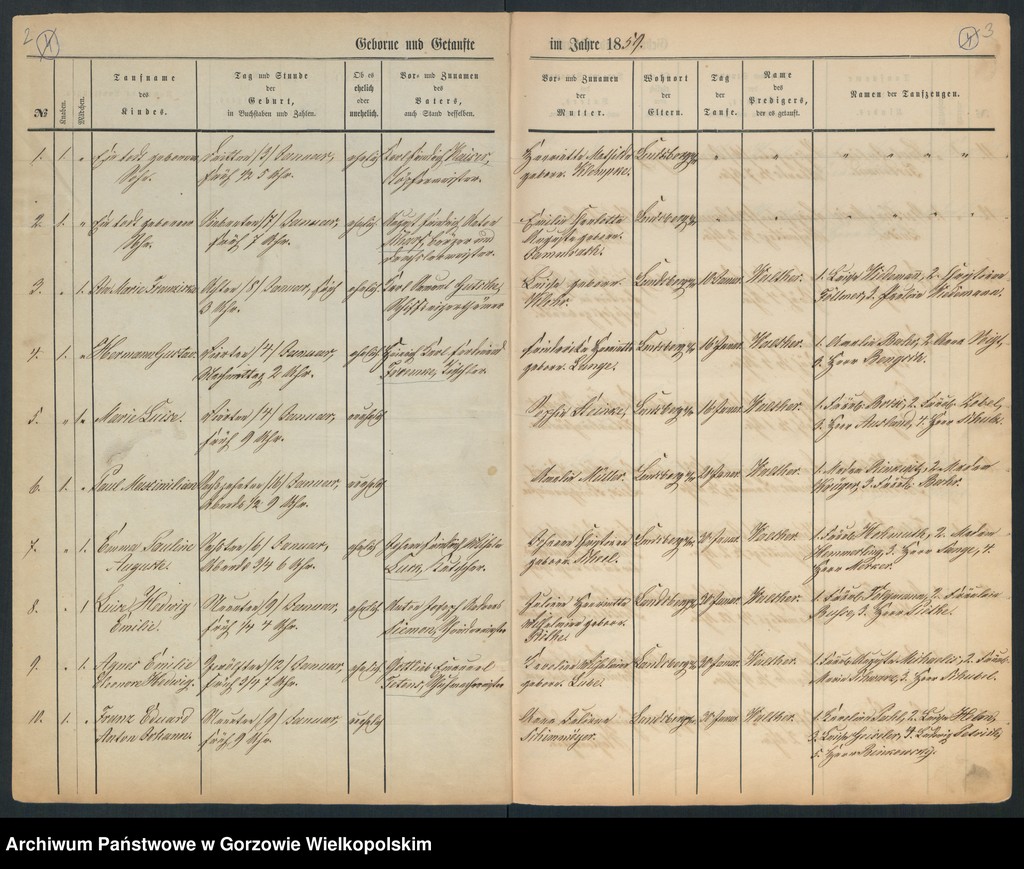 image.from.unit.number "Duplikate der Hauptkirche zu Landsberg an der Warthe (zawiera też księgę zgonów Konkordien Kirche z 1859 r.)"