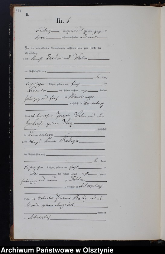 image.from.unit.number "Heiraths-Neben-Register Nr 1 - 26"