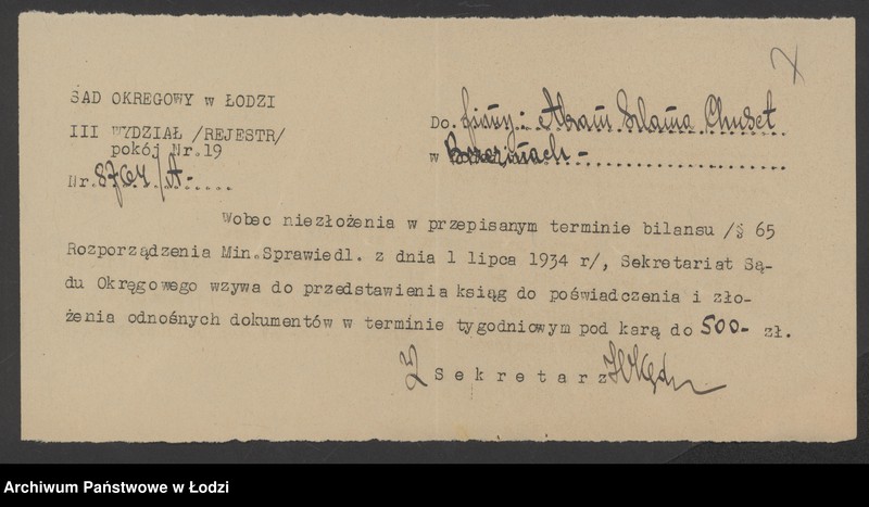 Obraz 9 z jednostki "Abram Szlama Chuset – sprzedaż resztek łokciowych"