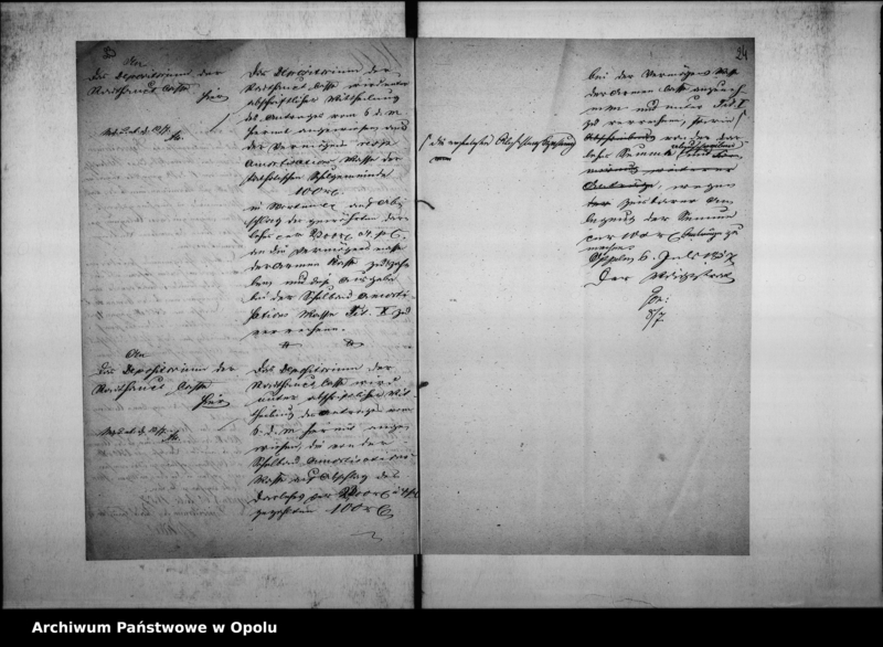 Obraz 20 z jednostki "Acta des Magistrats zu Oppeln betreffend das, von dem Vorwerksbesitzer Jacob Kalus der Katholischen Schule vermachte Legat von 100 Rtl."