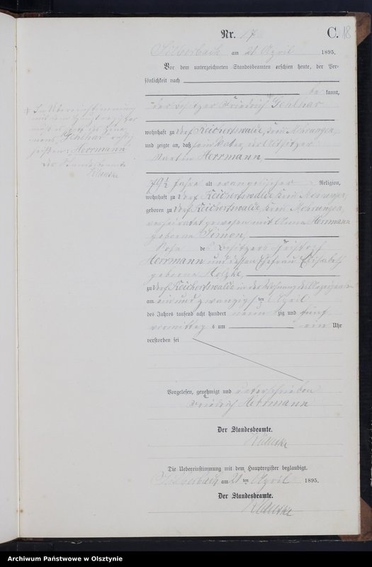 image.from.unit.number "Sterbe-Neben-Register Nr 1 - 45"