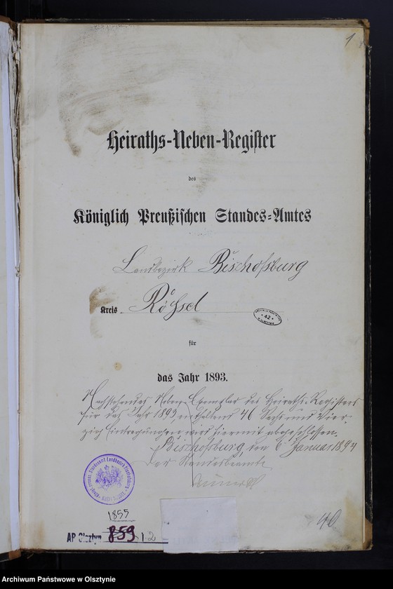 image.from.unit.number "Heiraths-Neben-Register Nr 1 - 46"