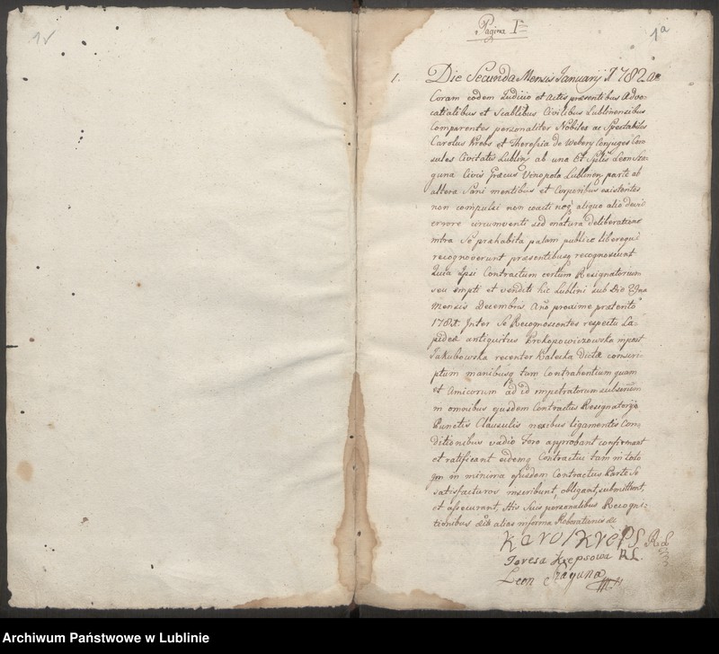 image.from.unit.number "Prothocollon inscriptionum iudicii advocatialis et scabinalis civitatis SRM Lublinensis"